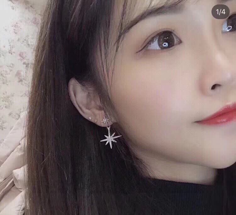 APM Monaco Classic Silver Star Earrings